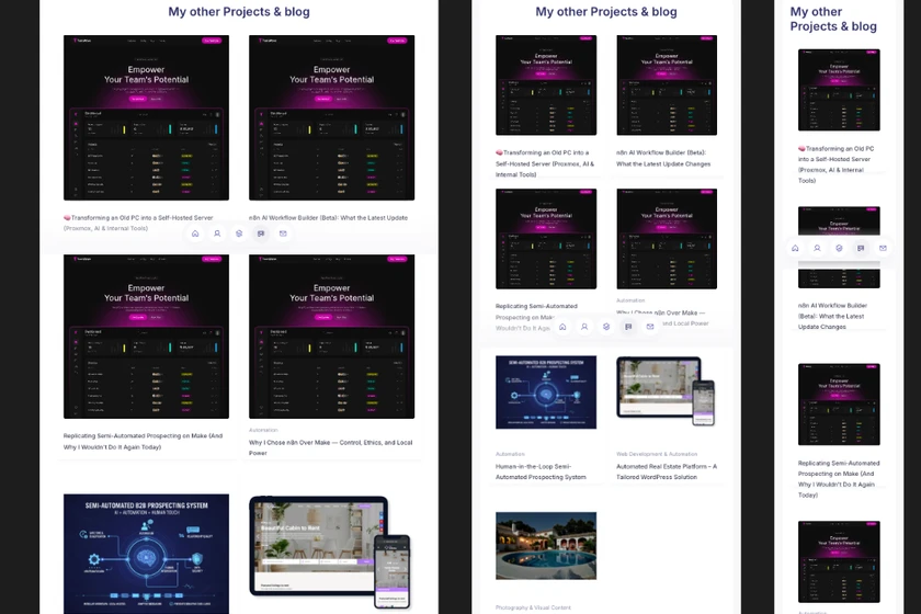 Maquette Framer Blog Photographe - SEO & Content Strategy